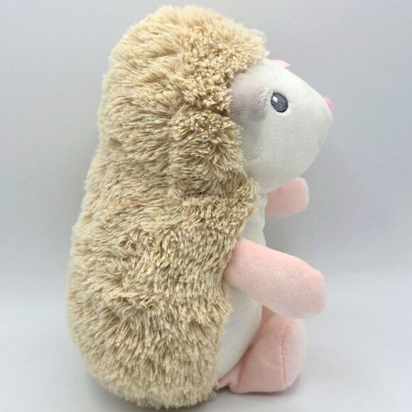 Blankets and Beyond Hedghog Rattle Lovey Plush Stuffed Toy Pink Bow - Picture 4 of 17